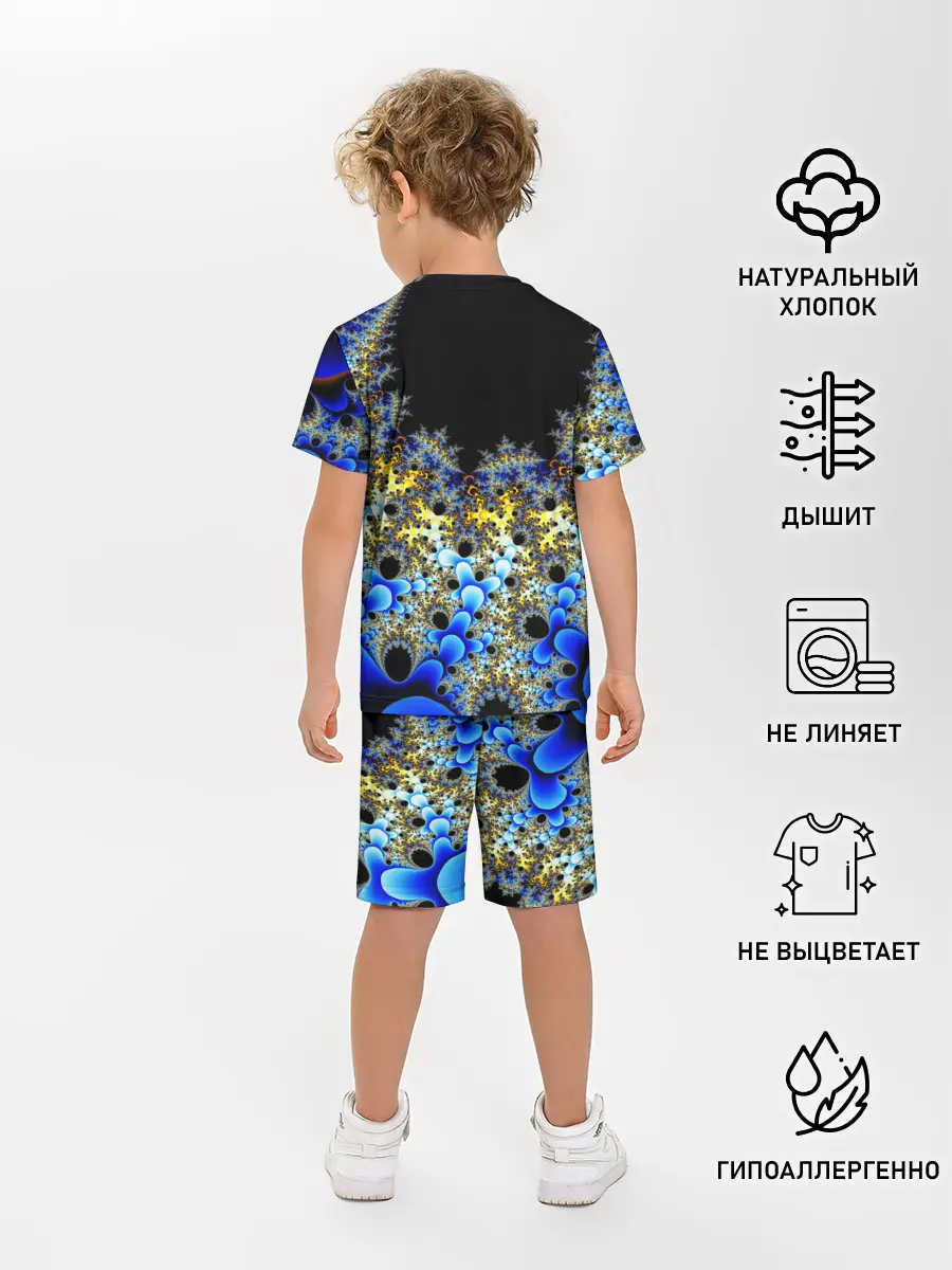 Детская пижама с шортами / Фрактальная материя l Fractal