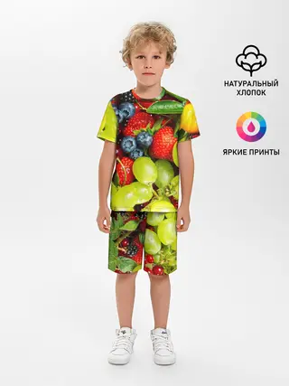 Детская пижама с шортами / Фруктовый рай