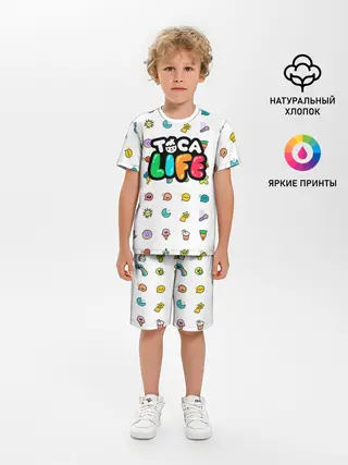 Детская пижама с шортами / Логотип | Toca Boca | Тока Бока