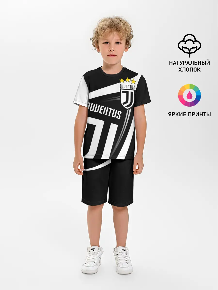 Детская пижама с шортами / JUVENTUS / ЮВЕНТУС / ПОЛОСЫ