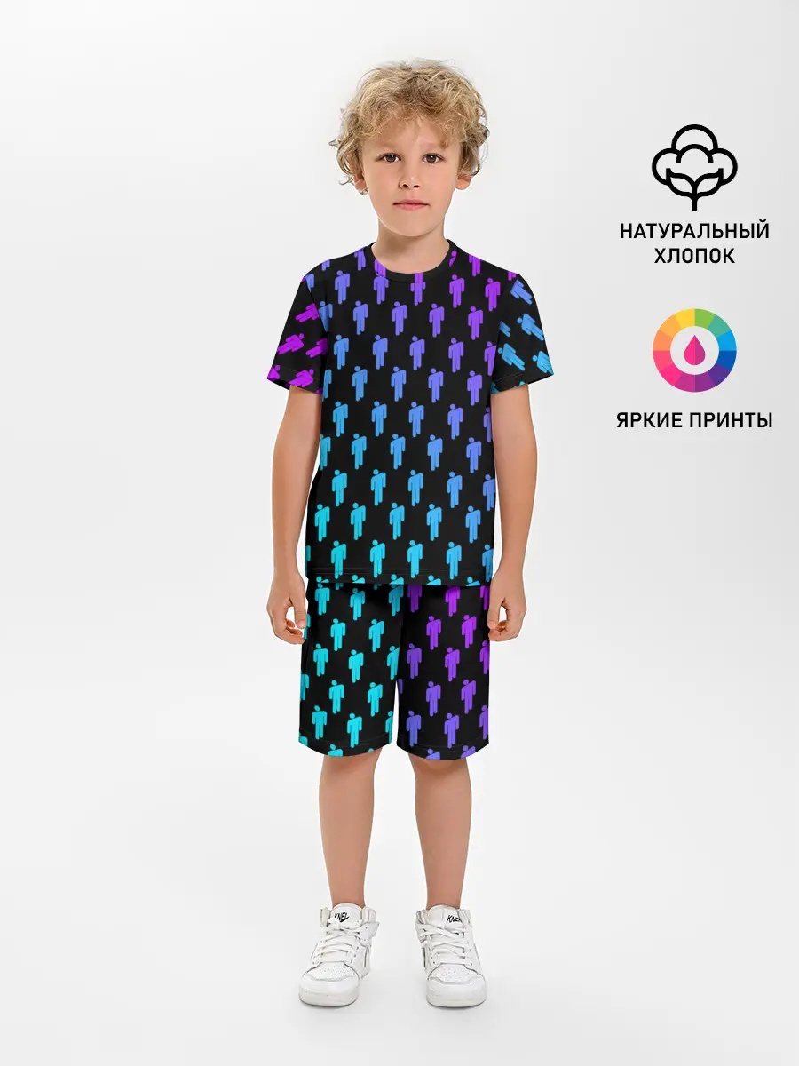 Детская пижама с шортами / BILLIE EILISH PATTERN