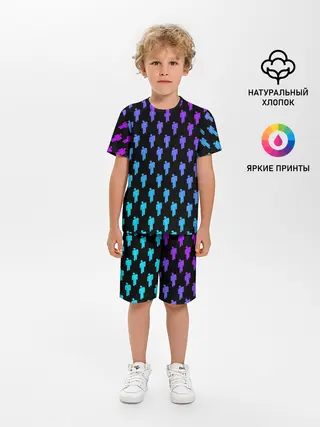 Детская пижама с шортами / BILLIE EILISH PATTERN