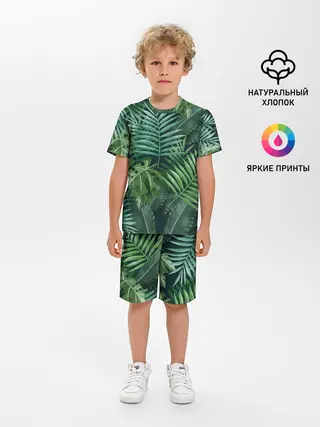 Детская пижама с шортами / Тропики