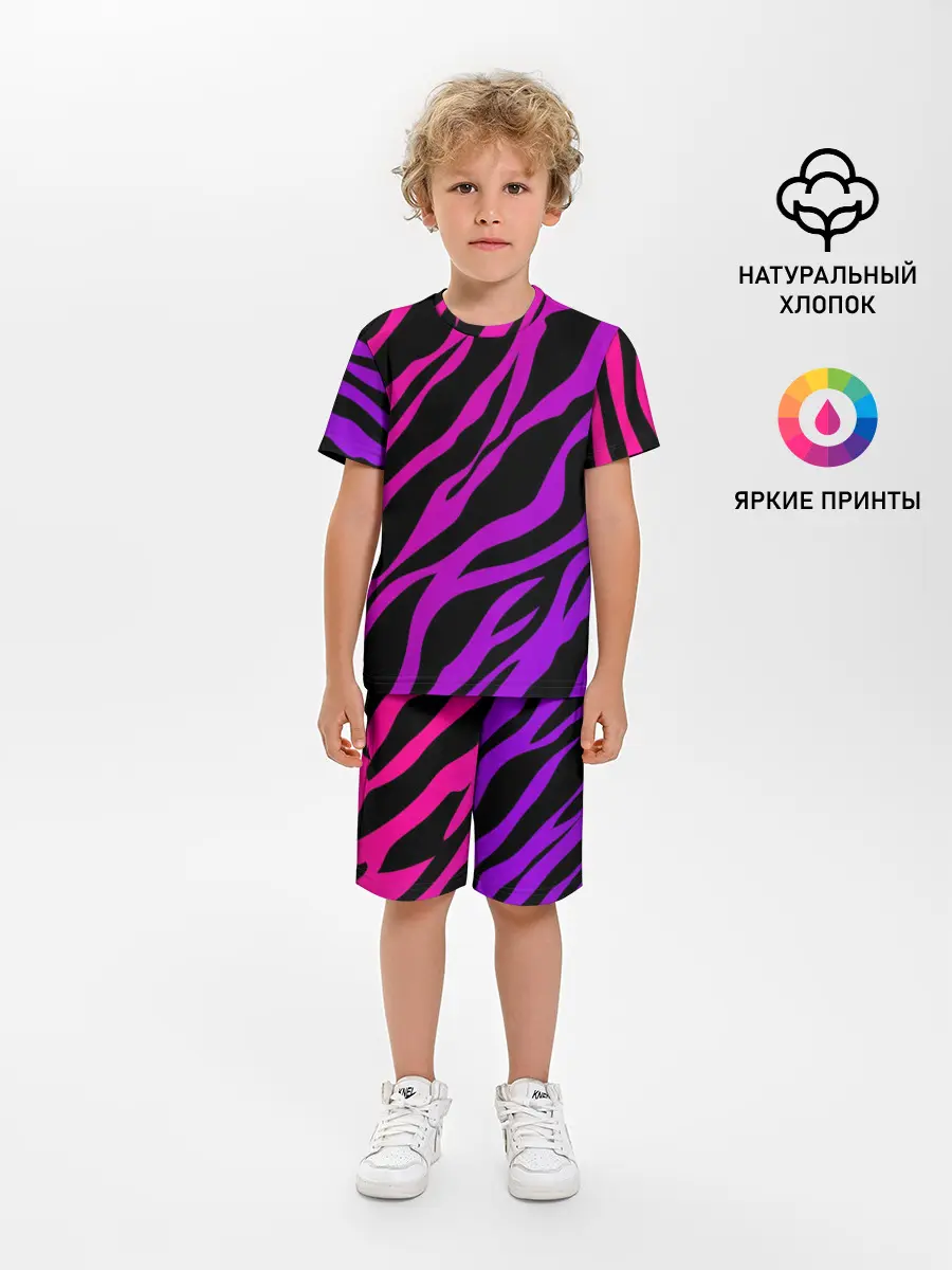 Детская пижама с шортами / Похоже на зебру