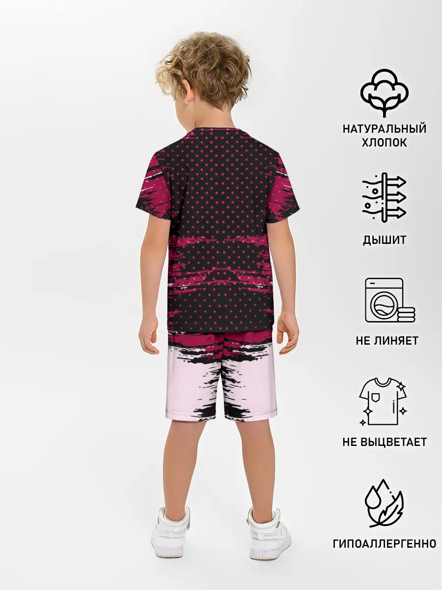 Детская пижама с шортами / Barcelona abstract collection