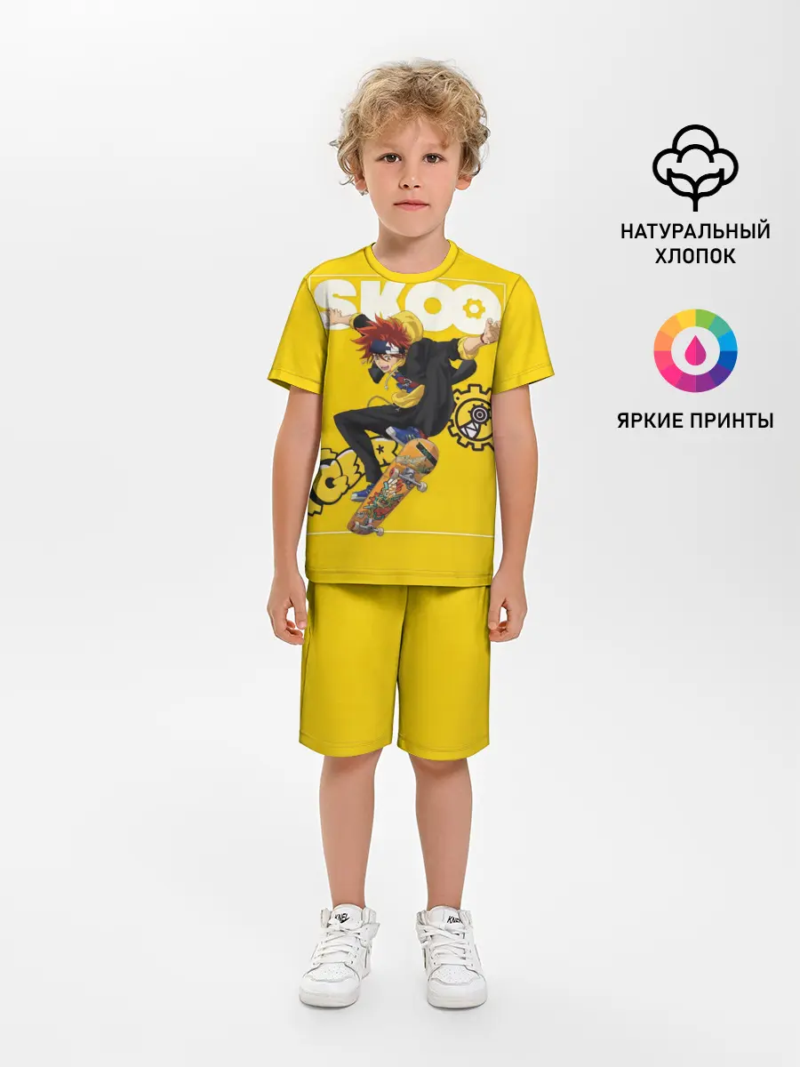 Детская пижама с шортами / SK8 the Infinity, Реки Кян