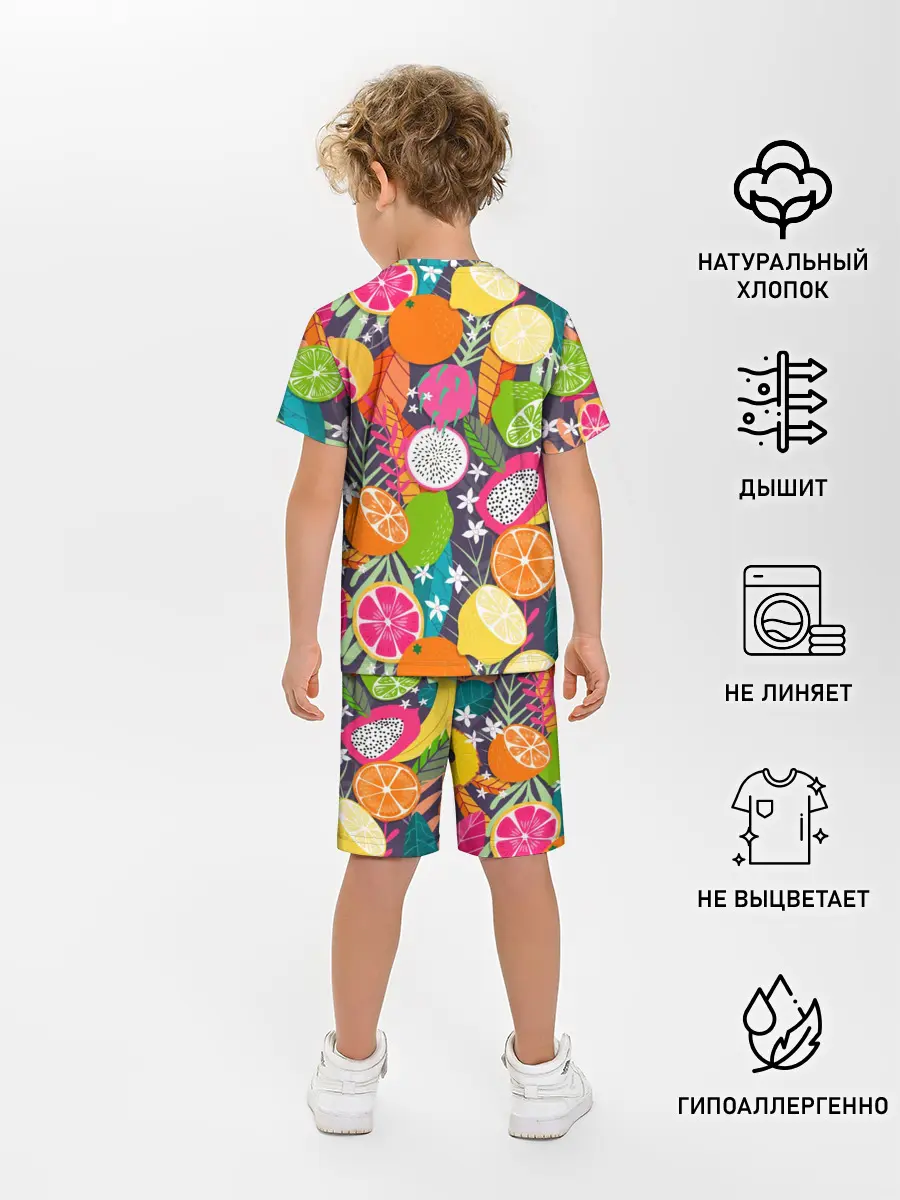 Детская пижама с шортами / Фрукты