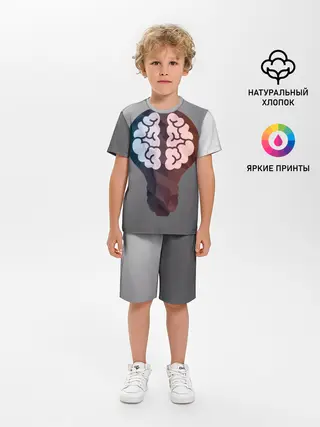 Детская пижама с шортами / Прокачай мозги