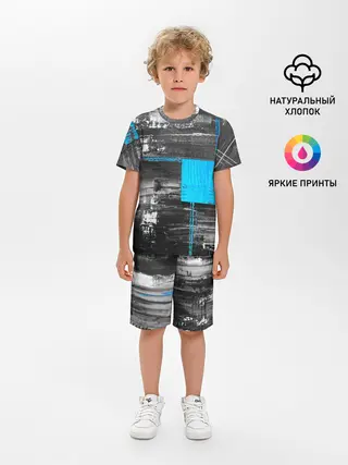 Детская пижама с шортами / Абстракция
