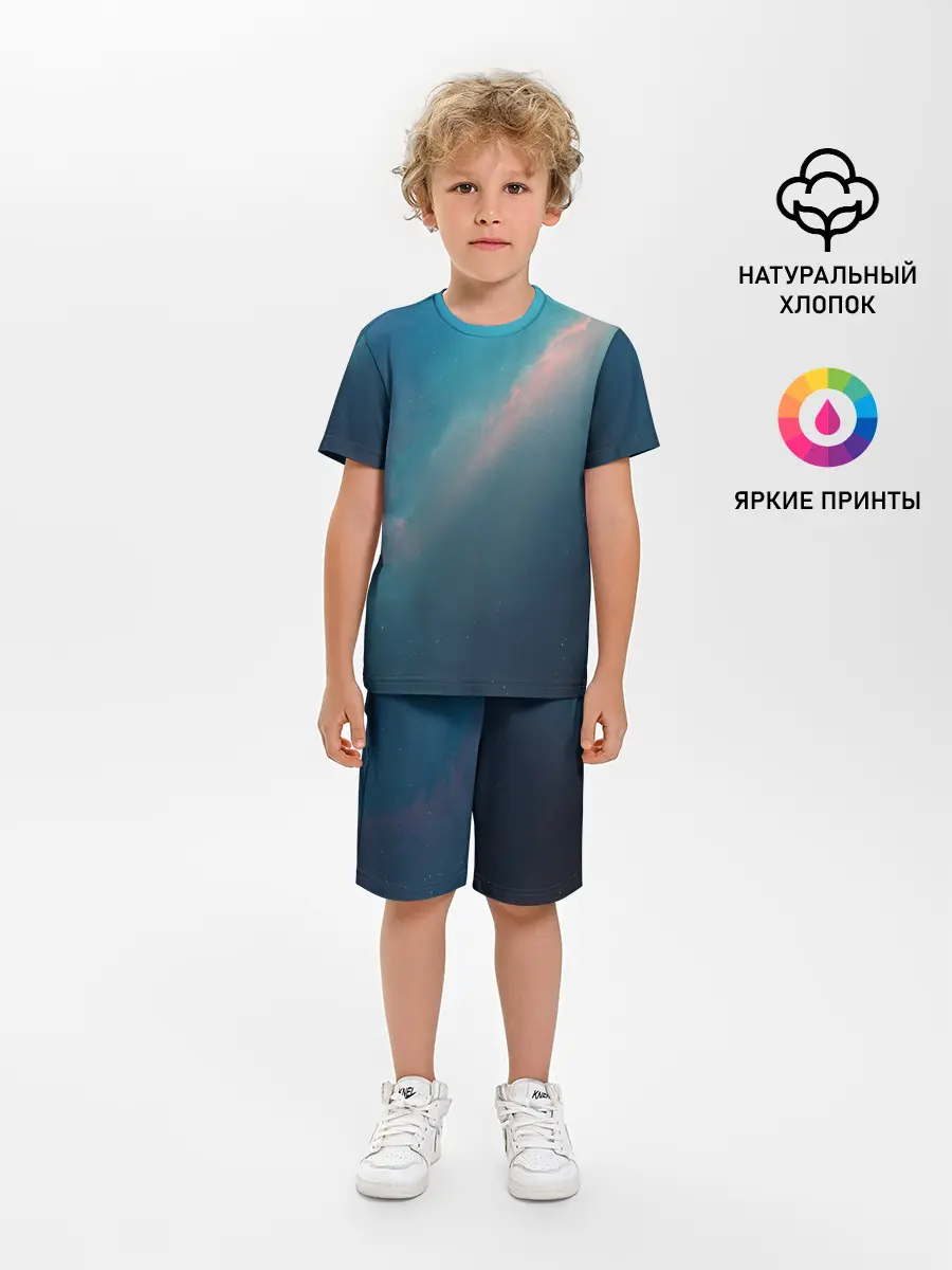 Детская пижама с шортами / Космос