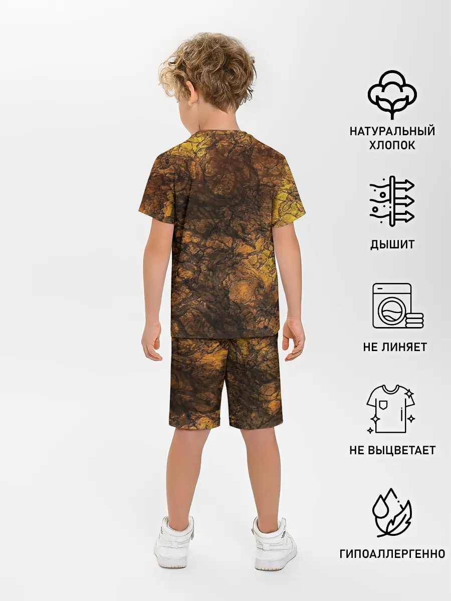 Детская пижама с шортами / Абстрактный узор текстура