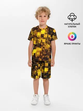 Детская пижама с шортами / Неоновый взрыв