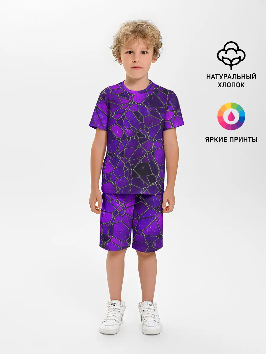 Детская пижама с шортами / Стеклянная мозайка