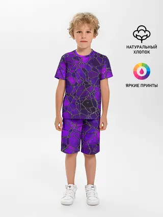 Детская пижама с шортами / Стеклянная мозайка