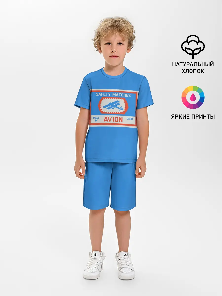 Детская пижама с шортами / Спички blue