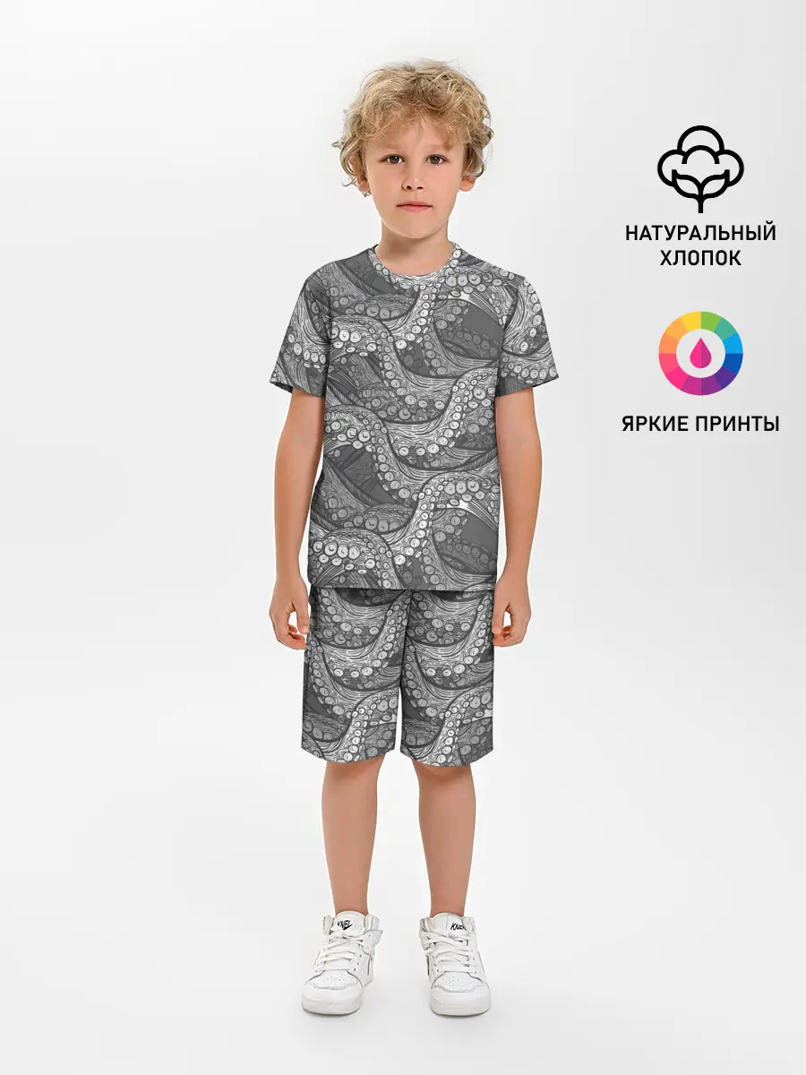 Детская пижама с шортами / Octopus dark