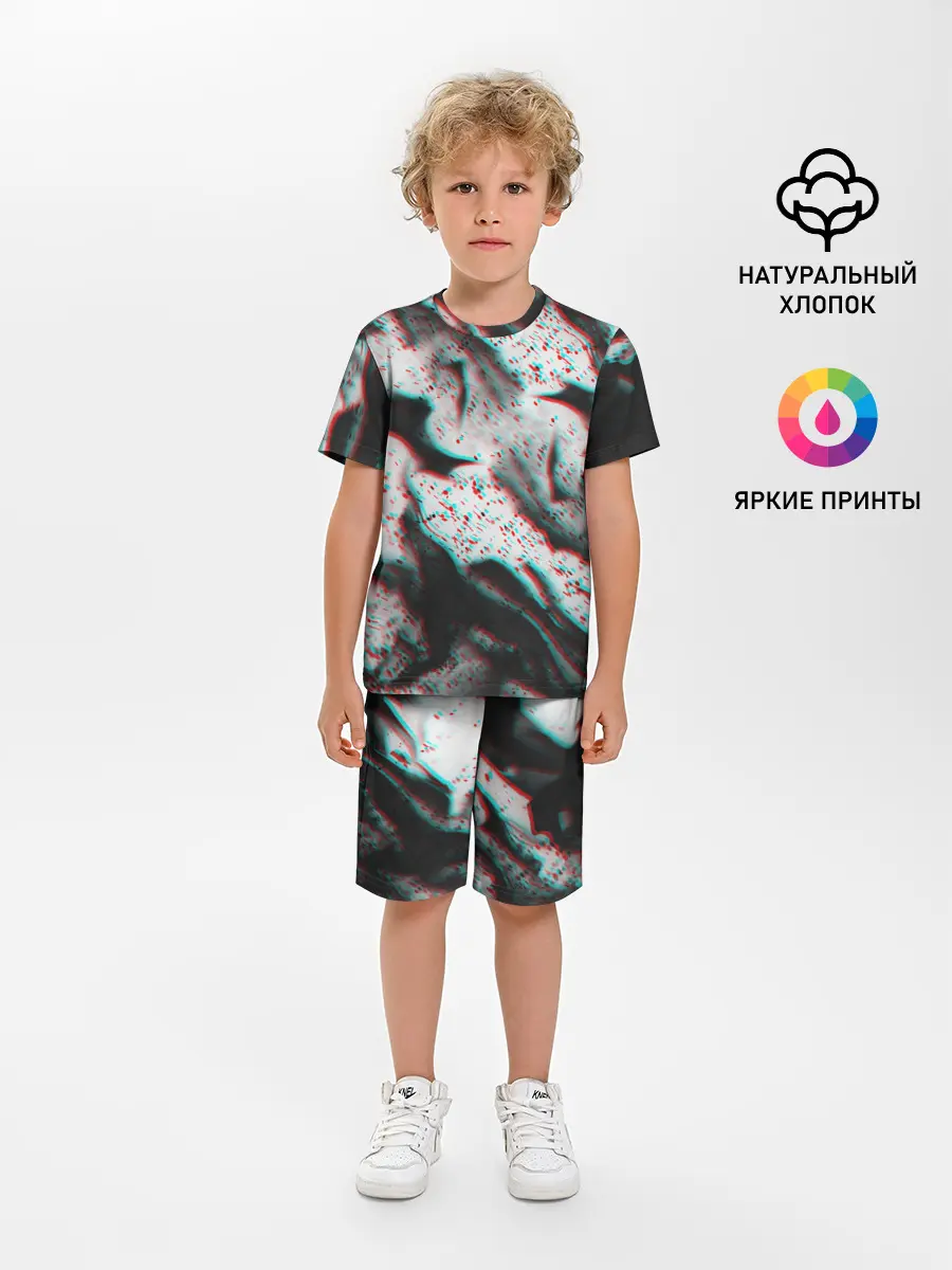 Детская пижама с шортами / ОГОНЬ ГЛИТЧ