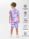 Детская пижама с шортами / СИРЕНЬ | ЦВЕТЫ | LILAC