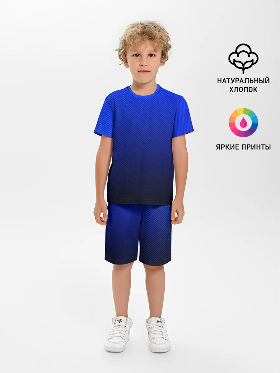 Детская пижама с шортами / CARBON BLUE | СИНИЙ КАРБОН