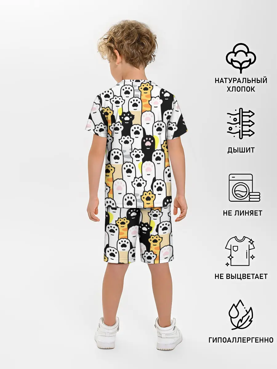 Детская пижама с шортами / КОШАЧИЬ ЛАПЫ