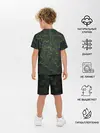 Детская пижама с шортами / OCTAGON зеленый