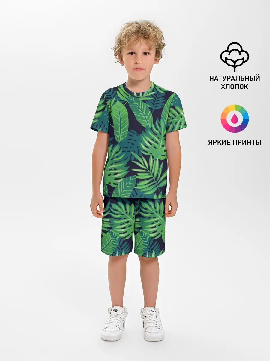 Детская пижама с шортами / Тропики