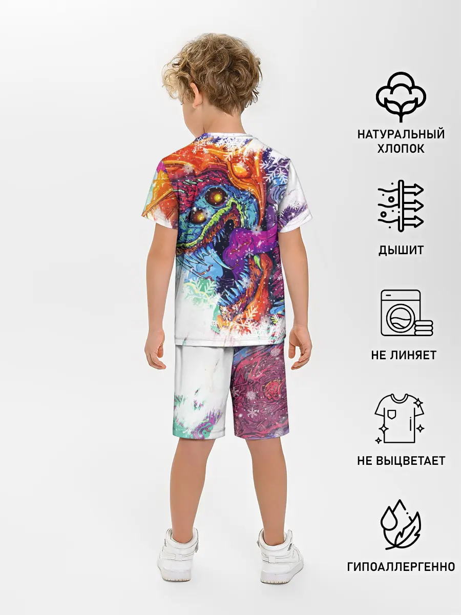 Детская пижама с шортами / Новогодний CS GO