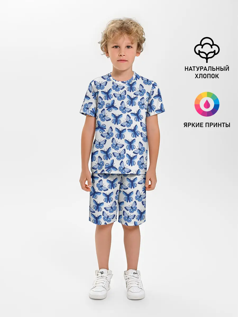 Детская пижама с шортами / Бабочки / Butterflies