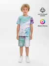 Детская пижама с шортами / Цветная морская пена