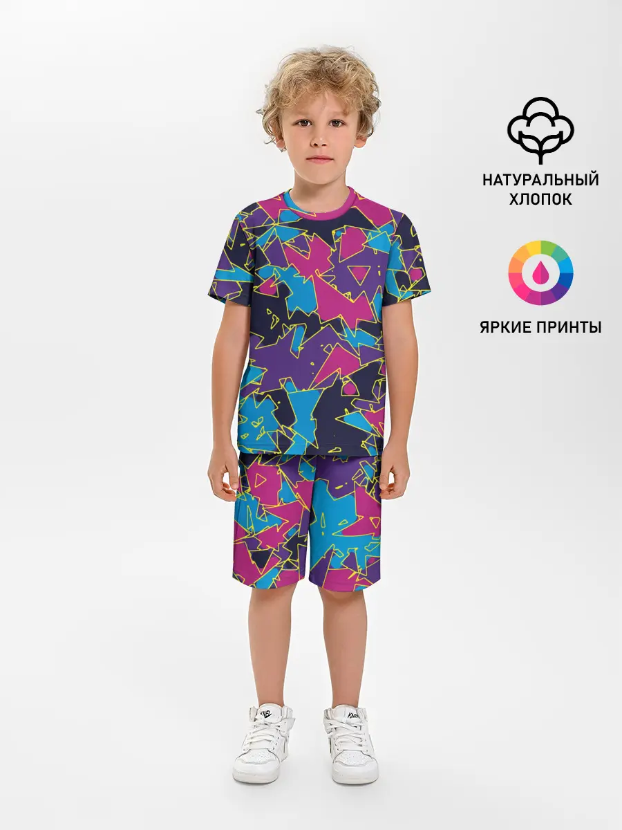 Детская пижама с шортами / Геометрическая абстракция