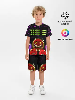Детская пижама с шортами / GEOMETRY DASH DEMONS / ДЕМОНЫ