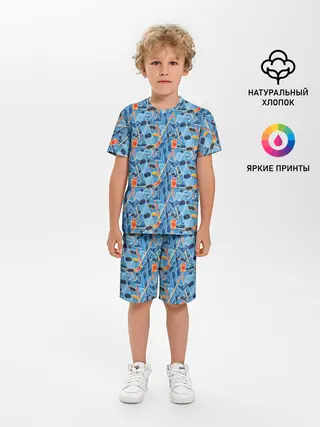 Детская пижама с шортами / Зимние виды спорта