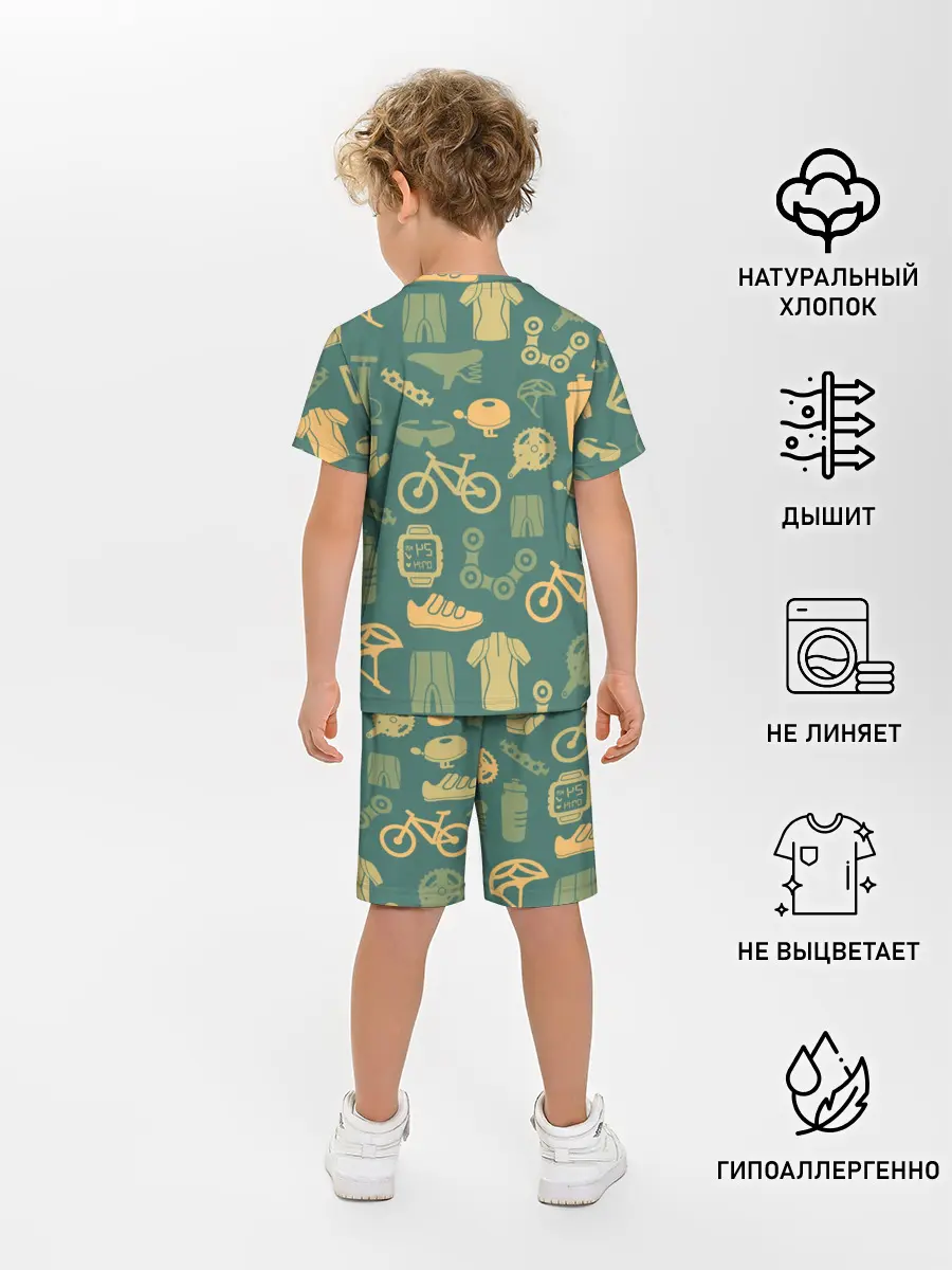 Детская пижама с шортами / Велосипедист