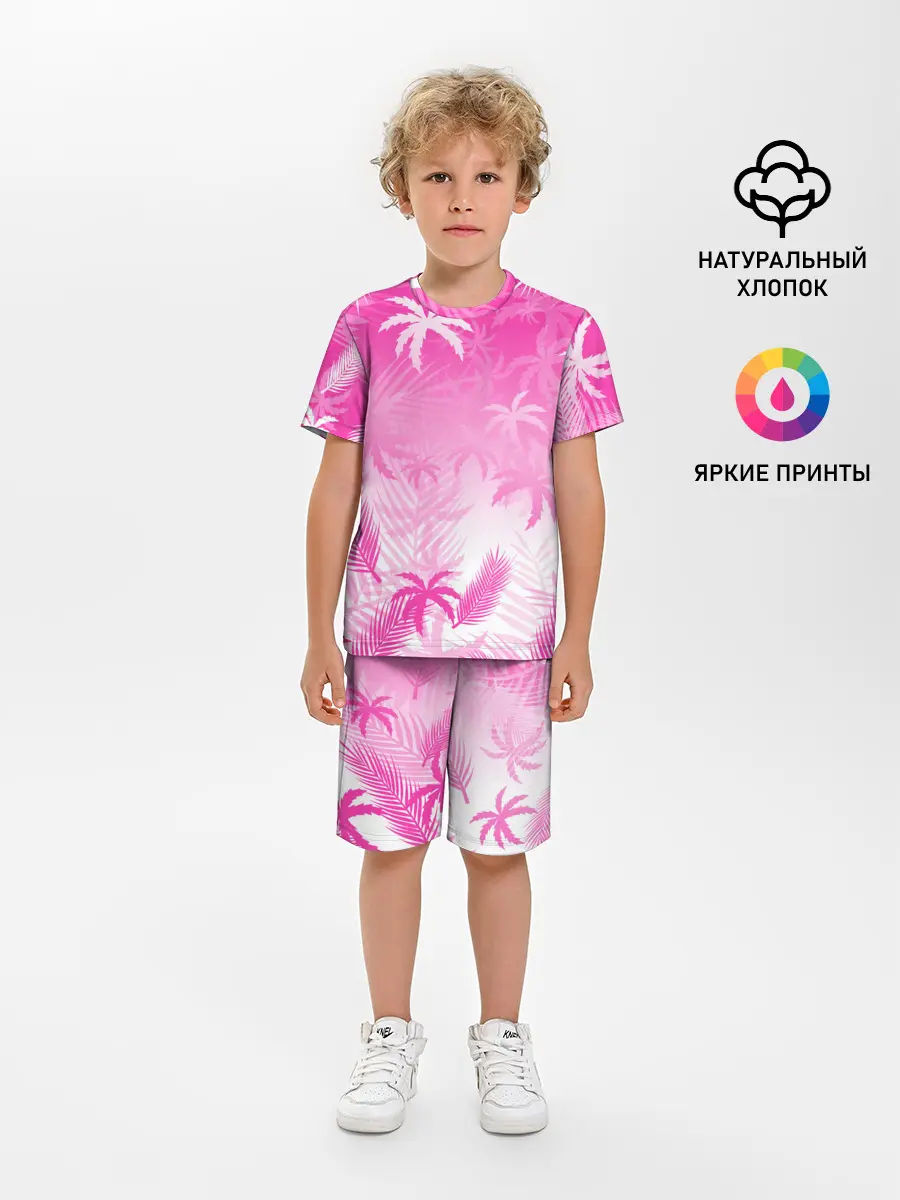 Детская пижама с шортами / БЕЛЫЕ ПАЛЬМЫ ПАЛЬМЫ