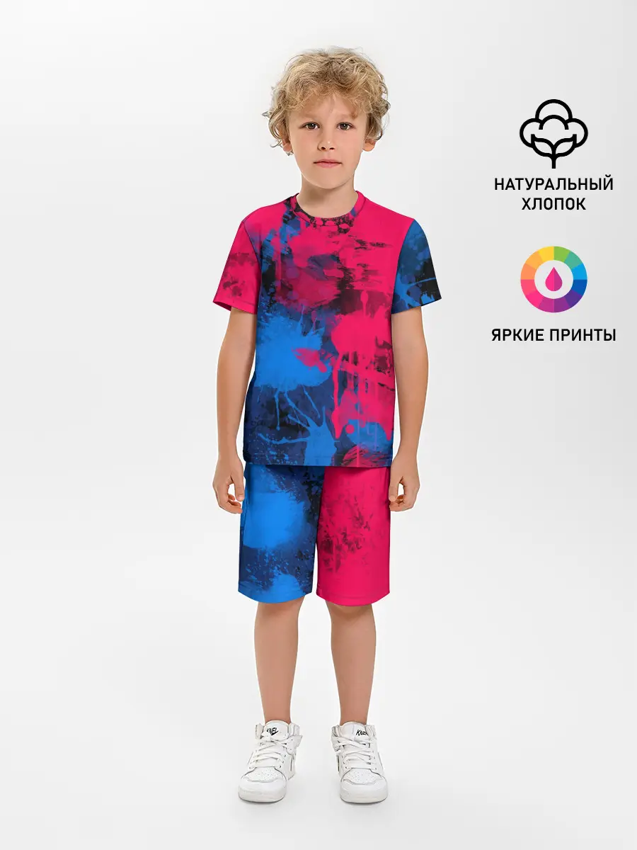 Детская пижама с шортами / Буря красок
