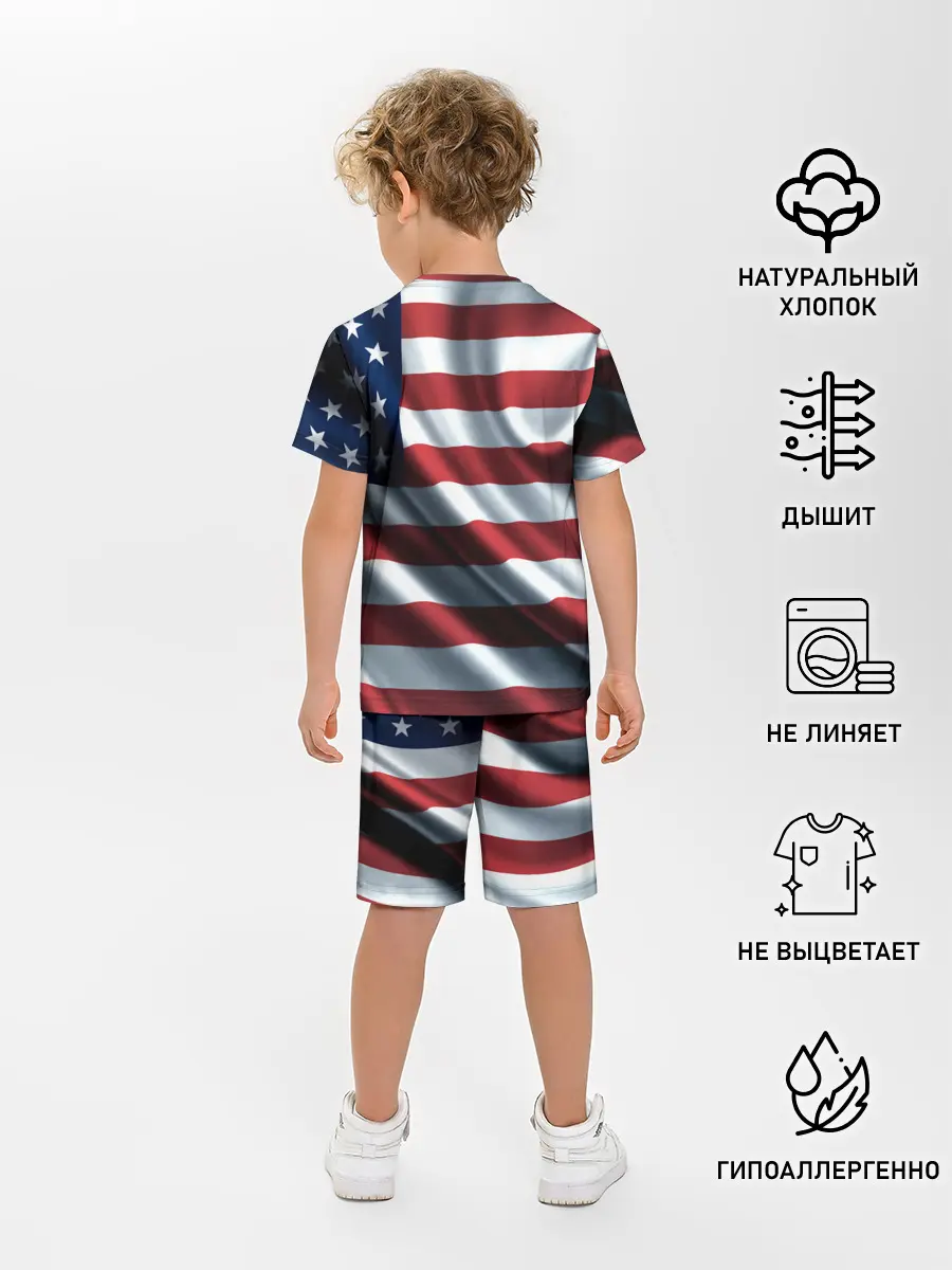 Детская пижама с шортами / Символика Америки
