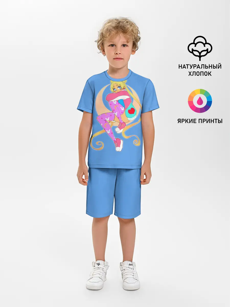 Детская пижама с шортами / Луна