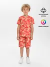 Детская пижама с шортами / Оранжевый камуфляж