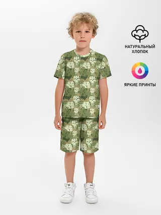 Детская пижама с шортами / Силуэты Черепов