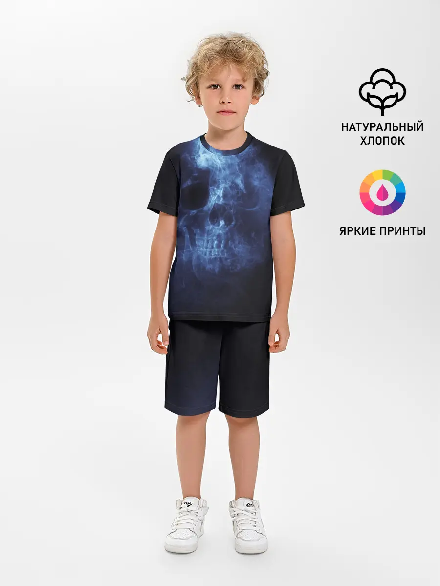 Детская пижама с шортами / Призрачный череп