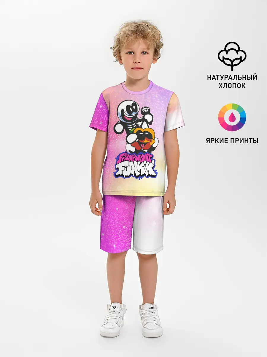 Детская пижама с шортами / Skid and Pump | Friday Night Funkin