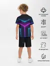 Детская пижама с шортами / Неоновые грани 3D