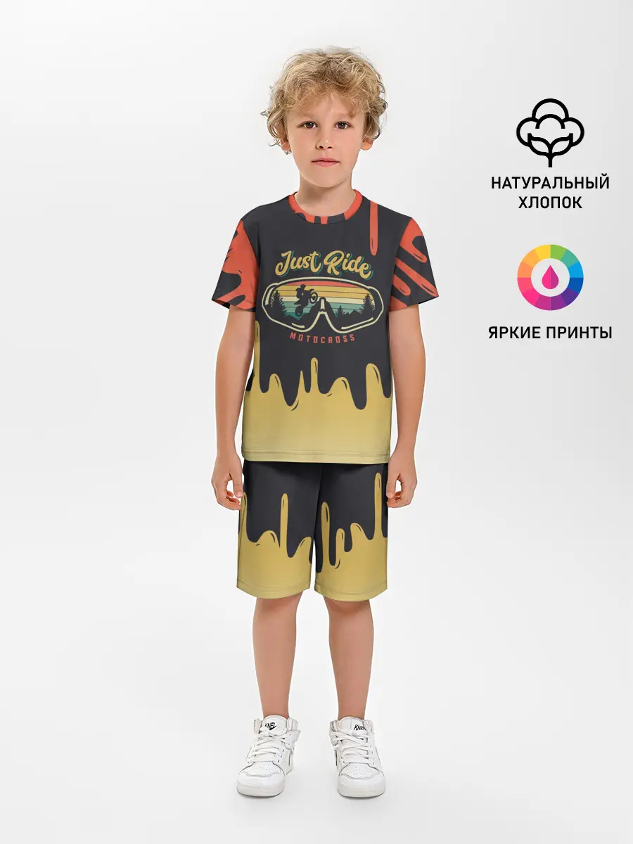 Детская пижама с шортами / Just Ride MOTOCROSS | МОТОКРОСС