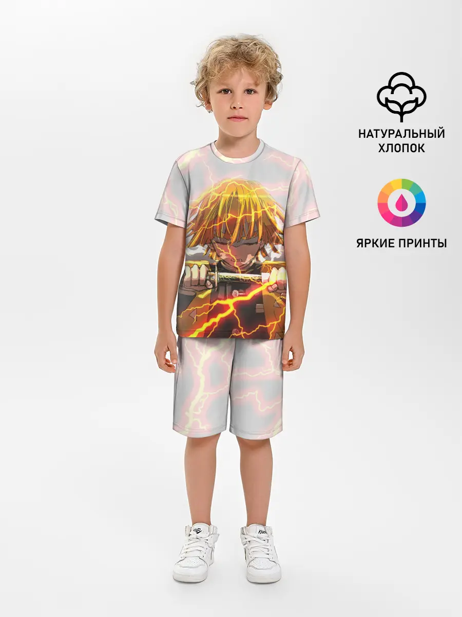 Детская пижама с шортами / Kimetsu no yaiba достает меч