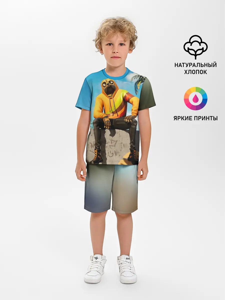 Детская пижама с шортами / Fortnite Doggy