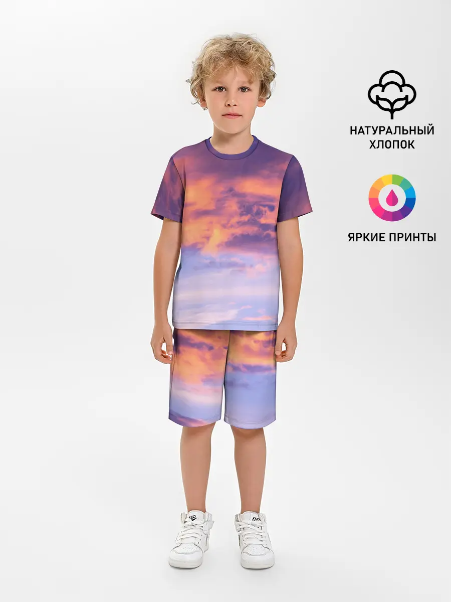 Детская пижама с шортами / В небе