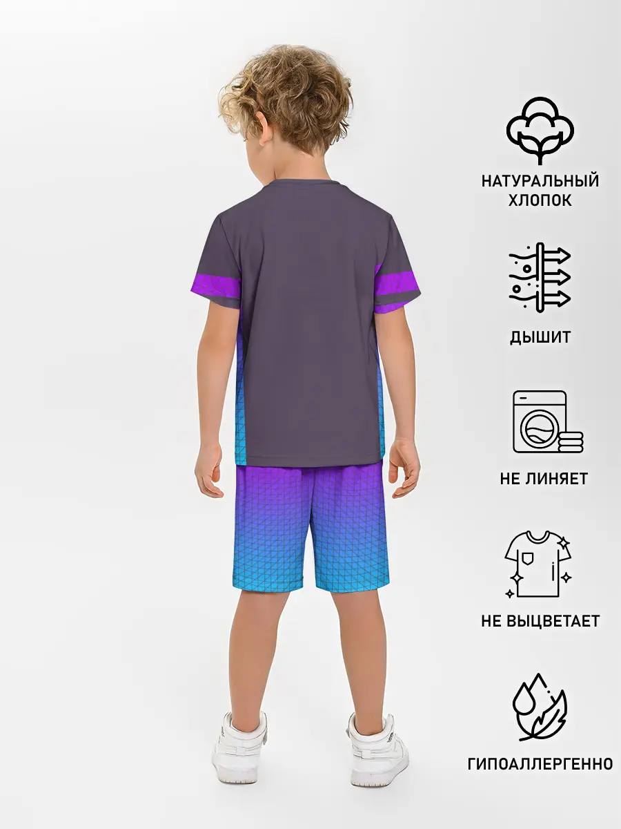 Детская пижама с шортами / НЕОНОВЫЙ КОСТЮМ / NEON