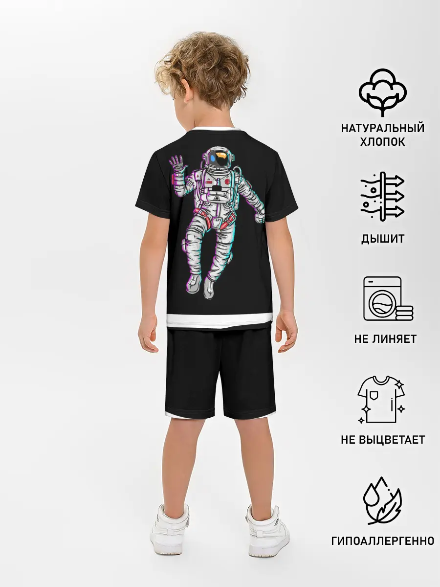 Детская пижама с шортами / Космонавт