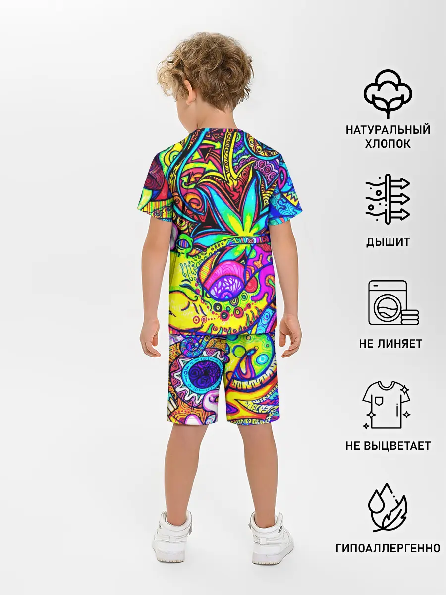 Детская пижама с шортами / PSY ABSTRACTION