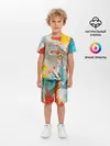 Детская пижама с шортами / Буйство красок 3D
